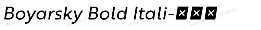 Boyarsky Bold Itali字体转换